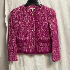 J.crew lady in corks magenta pink jacket size 0 nwt